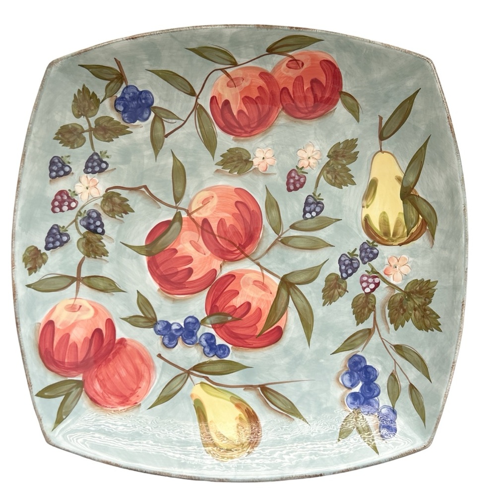 Mesa International Santa Rosa Blue Handpainted Platter LNC